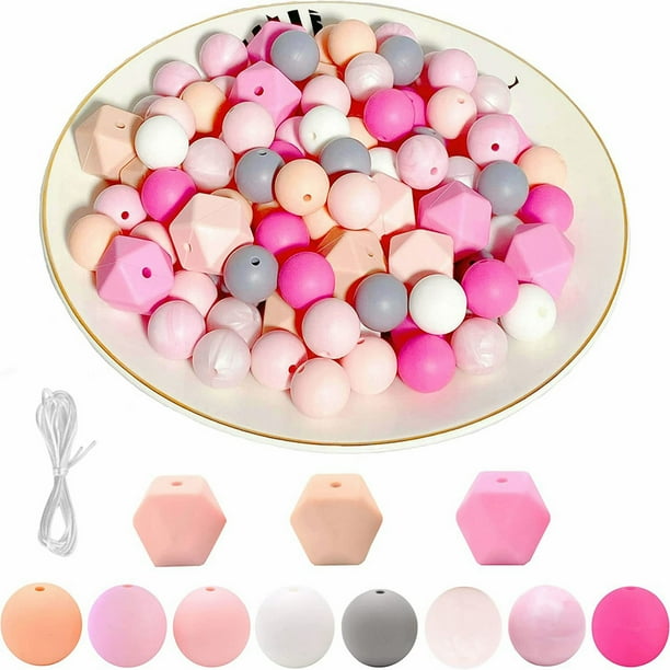 95PCS Christmas Wooden Beads for Craft, Round Craft Beads Winter