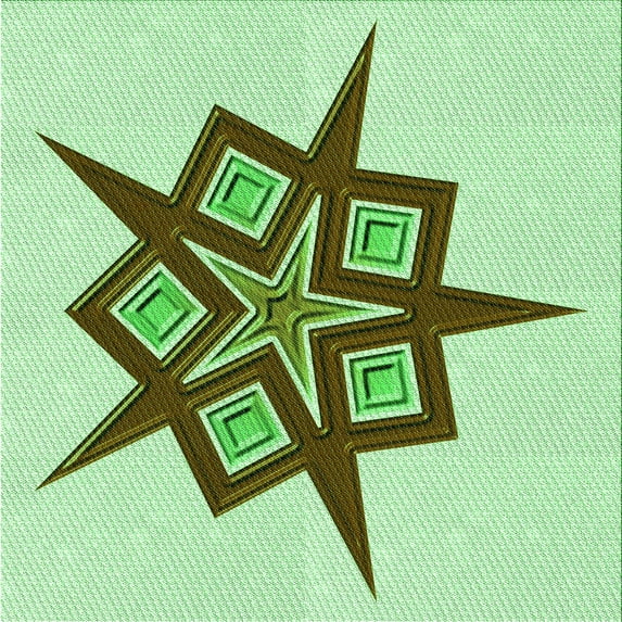 Ahgly Company Indoor Square Patterned Green Snake Green Area Rugs, 6' Square