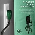thumbnail image 3 of GoGreen Power Protège-Parasurtenseur à 5 Prises, GG-5OCT Cordon de 3 Pieds, Noir, 3 of 6