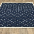 thumbnail image 5 of 2' X 4' Navy Geometric Stain Resistant Indoor Outdoor Area Rug, 5 of 10
