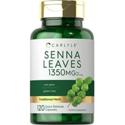 Senna Leaves | 1350 mg | 120 Capsules | by Carlyle