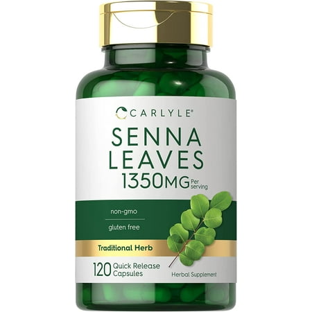 Senna Leaves | 1350 mg | 120 Capsules for Men and Women | by Carlyle