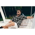thumbnail image 5 of HAPPY BAY Men's Hawaiian Shirts Short Sleeve Button Down Shirt Men's Summer Shirts Casual Vacation Hawaii Island Shirts for Men Funny XXL Black, Beach, 5 of 5