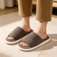 thumbnail image 6 of CHICVOMEY House Slippers for Women Indoor Memory Foam Shoes Open Toe Slip on Bedroom Fuzzy Slippers, 6 of 9