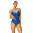thumbnail image 2 of Anne Cole Women's Twist Front Tankini Swim Top Slate Blue 32C/34B, 2 of 5