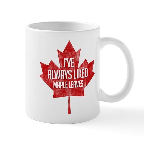 CafePress - Always Liked Maple Leaves Mug - 11 oz Ceramic Mug - Novelty Coffee Tea Cup