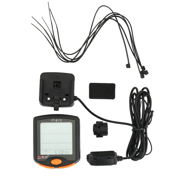 Computadora de ciclismo para bicicleta con cable, resistente al agua, con odómetro, velocímetro, retroiluminación, alerta de velocidad, cronómetro, pantalla y tabla de códigos