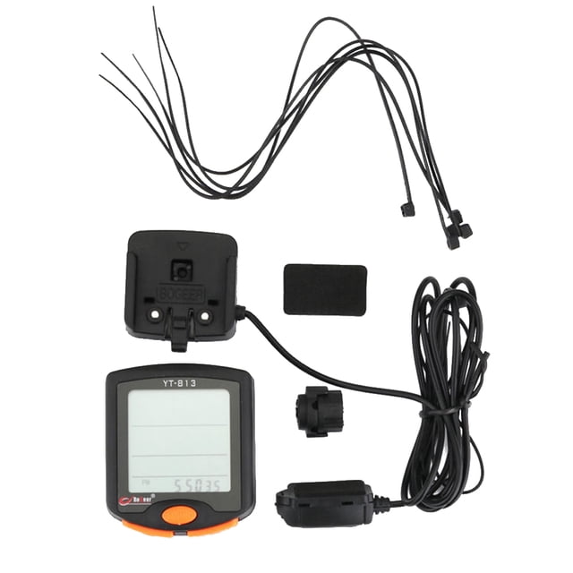 Computadora de ciclismo para bicicleta con cable, resistente al agua, con odómetro, velocímetro, retroiluminación, alerta de velocidad, cronómetro, pantalla y tabla de códigos