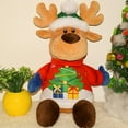 thumbnail image 2 of Merry Christmas Decoration Animated Musical Santa Claus Elk Figurine LED Glowing Soft Plush Stuffed Doll Singing Christmas Puppet Toy Fireplace Home Desktop Decorations Ornament Xmas Holiday, 2 of 7