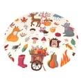thumbnail image 3 of Kll 48" Christmas Tree Skirt Hello Autumn Xmas Tree Skirts Mat For New Year Xmas Holiday Party Indoor Outdoor Home Decoration, 3 of 9