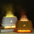 GARENAS Stone Flame Atomization Humidifier 200ml Small Portable Wood