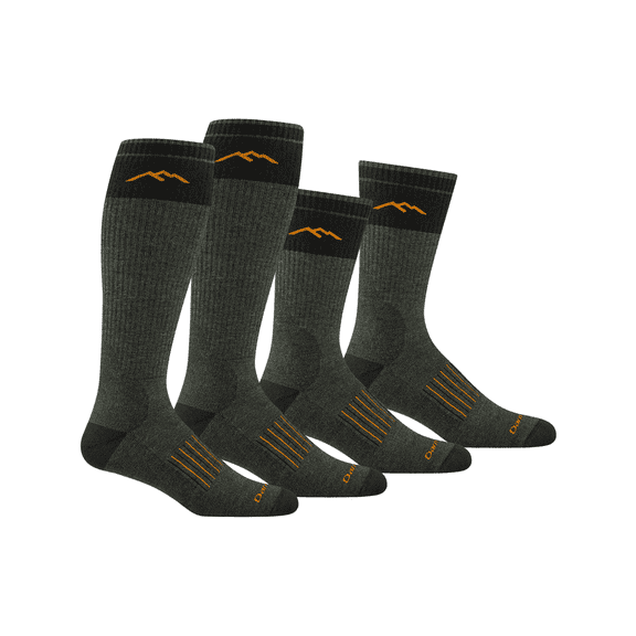 Darn Tough Men's Hunting Heavyweight Full Cushion Socks – Boot & OTC, Forest, Large (Variety Pack)