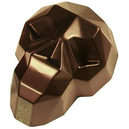 Martellato MA1017 Clear Polycarbonate Halloween Chocolate Mold with 20 Skull Cavities 37mm x 28mm x 18mm High