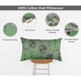 thumbnail image 3 of Vargottam Luxury, Printed Mint Green Theme Cushion Covers Decorative Pillow Covers Lumbar Throw Pillowcase - 24x12 Inches, 3 of 5