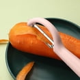 thumbnail image 6 of YardChic Vegetable Peeler, Potato Peelers with Ergonomic Non-Slip Handle & Sharp Blade, P Type Peelers for Fruit Veggie Potatoes Carrot Cucumber, Multifunctional Vegetable Peeler, Pink, 6 of 8