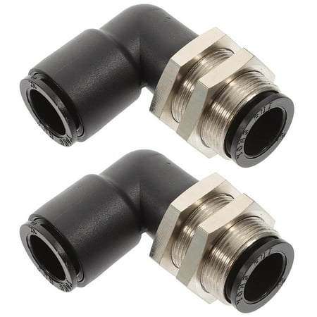 PAMINGONO 2-Pack Quick Release Brass Pneumatic Connectors Push-to-Connect Air Tube Fittings for Compressor