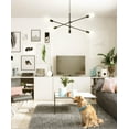 thumbnail image 4 of Aiwen Modern Pendant Light Sputnik 6 Lights Linear Chandelier Black, 4 of 8