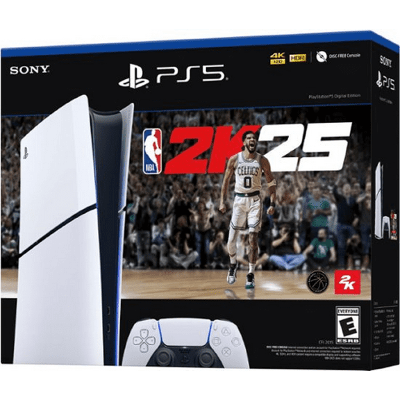 Pre-Owned Sony PlayStation 5 Slim Console Digital Edition NBA 2K25 Bundle, Black