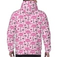 thumbnail image 7 of Pofeuu Cute Watermelon Flamingo Print Mens Casual Hooded Collar Drawstring Hoodies Pullover Sweatshirts Casual Long Sleeve Shirts-3X-Large, 7 of 7