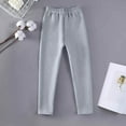 thumbnail image 4 of CYRBOKO Girls Winter Leggings, Elastic Waist Stretchy Dancewear Thermal Tight Pants Gray Size 12-13 T, 4 of 9