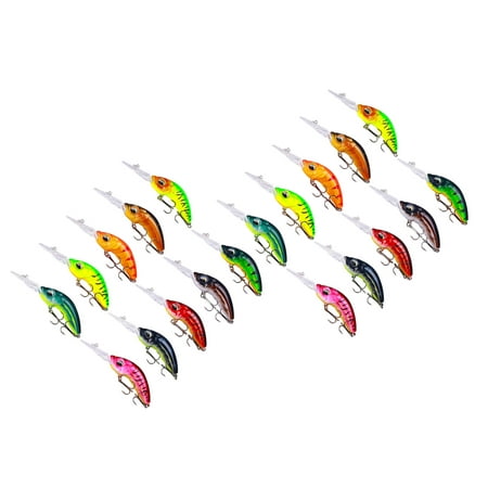 HENGJIA Fishing Lures Jerkbait for Bass Fishing Minnow Lure Set Fishing Plugs Hard Baits Swimbaits Topwater Lures for Trout Bass Perch Fishing 20pcs