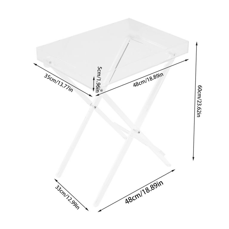 Acrylic Folding Tray Table Clear Acrylic Side End Table Square Coffee Table