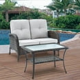 thumbnail image 2 of POCASSY 2 Piece Rattan Sofa Seating Group with Cushions, 2 of 5