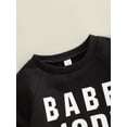 thumbnail image 5 of Bagilaanoe Toddler Baby Girl Boy Oversized Sweatshirt Long Sleeve Letter Print Pullover 6M 12M 18M 24M 3T Fall Casual Tops, 5 of 7