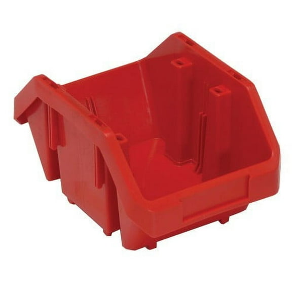 14" Deep x 9 1/4" Wide x 6 1/2" High Red Double Hopper Bin