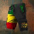 thumbnail image 2 of CONZONE Italian Day Men'S Cargo Shorts Patriotic Summer Shorts For Men Casual Patchwork Color Lightweight Shorts With Pockets, 2 of 3