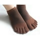 thumbnail image 5 of Calcetines de cinco dedos con dedos separados, cómodos calcetines tobilleros, calcetines deportivos casuales café, 5 of 8
