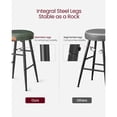thumbnail image 3 of VASAGLE Echo Collection Bar Stools Set of 2, Kitchen Counter Stools,Synthetic Leather with Stitching, Home Bar Dining Room, Easy Assembly, Forest Green, 3 of 6