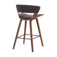 thumbnail image 4 of Benjara 27 Inches Saddle Seat Leatherette Counter Stool, Brown, 4 of 5