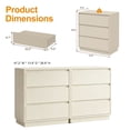 thumbnail image 2 of Enyopro 6 Drawer Dresser, Chest of Dresser for Bedroom, Storage Cabinet for Living Room, Wooden Organizer, Beige, 2 of 6