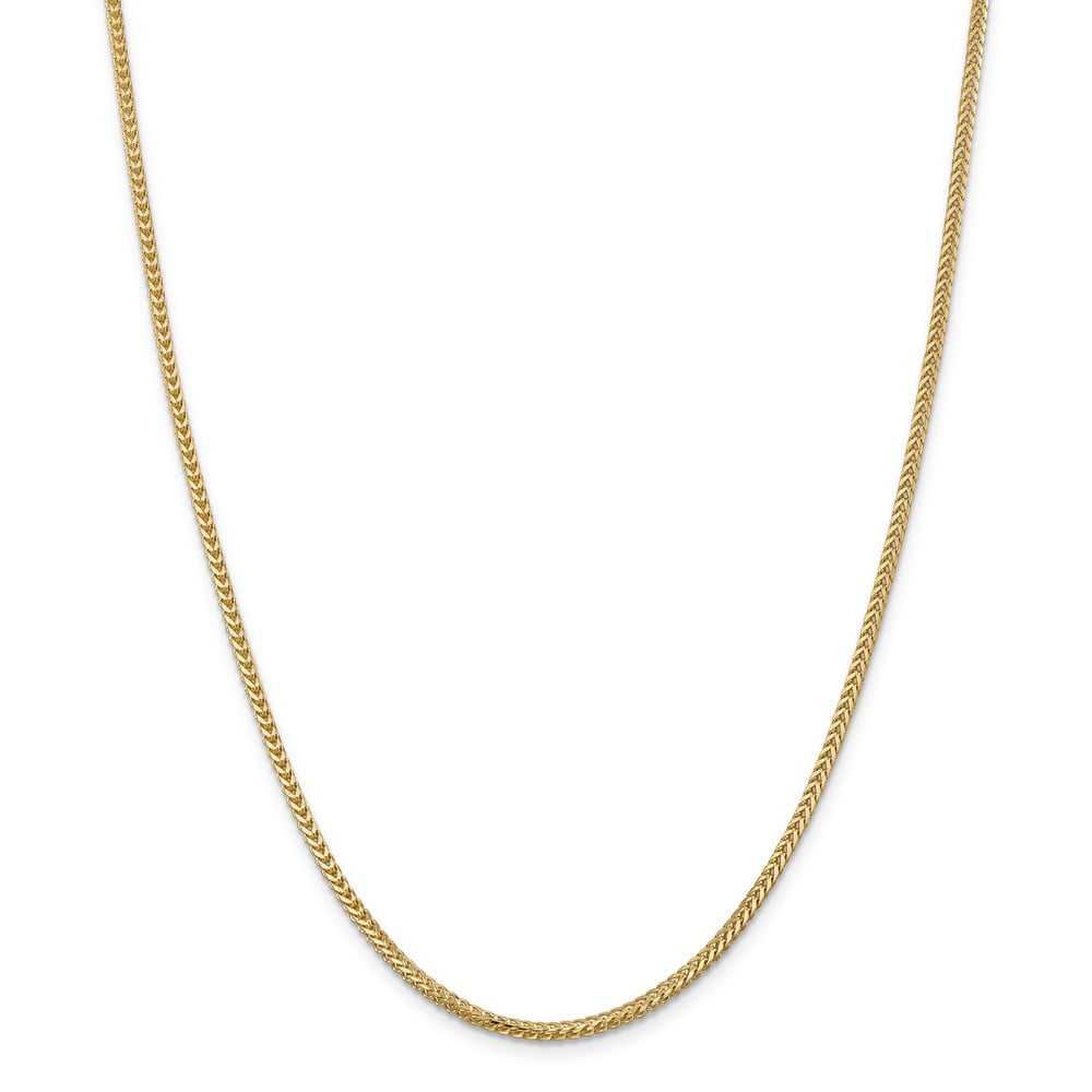 JewelryWeb - 14k Yellow Gold 2.0mm Franco Chain Necklace - Lobster Claw ...