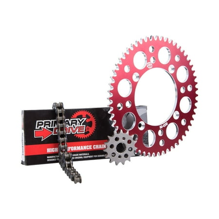 Kit Rev Drive - Primary Drive Alloy Kit & 420 MC Chain Red Rear Sprocket - Fits: Honda CRF150R Expert 2012-2019