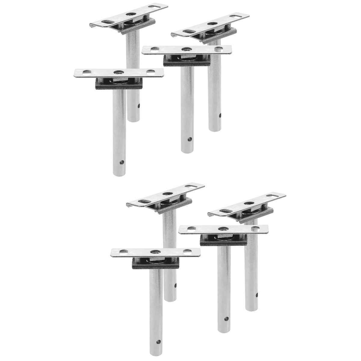NUOLUX  Heavy Duty Floating Shelf Bracket T Shaped Silver for Glasses