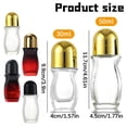 thumbnail image 3 of FXMLRLK Glass Deodorant Roller Bottle Empty,Roller Ball Container Roll On Bottles Empty Essential Oils Roller Bottles,Leak Proof Refillable Roller Bottles Containers (50ML,Gold), 3 of 9