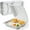White 8 inch 3 compartment, variant on Food Containers 8" 34 oz 55 Pack - Mineral Filled PP Plastic 3 Compartment | Shrink Wrapped Food Grade BPA Free Clamshell | Reusable Dishwasher & Microwave Safe | White Commercial To Go Boxes