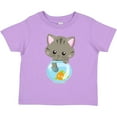 thumbnail image 3 of Inktastic Cute Cat, Little Cat, Kitty, Kitten, Fish Bowl Girls Toddler T-Shirt, 3 of 5