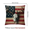 thumbnail image 4 of nygtbtfer American Flag Pillow Deer Skull Throw Pillow Cover Leopard Print Decorative Pillow Cover Skeleton Deer Head Wildlife Hunting Cushion Cover White, 4 of 7
