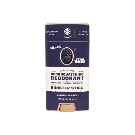 Dr. Squatch Star Wars Aluminum Free Natural Deodorant Stick for Men  Sinister Sticc  2.65 oz