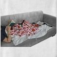 thumbnail image 6 of Animal Soft Flannel Fleece Blanket, Birds in Tree Flirting Greeting in the Nature Romance Relationship Season Print, Cozy Plush for Indoor and Outdoor Use, 50" x 70", Red White Black, by Ambesonne, 6 of 6