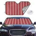 thumbnail image 2 of Kdxio Stripes Red White Print Windshield Sun Shade,UV Rays and Sun Heat Protection,Sunshade for Car Windshield,Car Shade Front Windshield -, 2 of 6