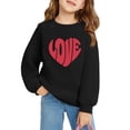 thumbnail image 3 of yoeyez Teen Girl Valentine's Day T-Shirt Letter Heart Printed Blouse Long Sleeve Crew Neck Graphic Tee Tops for Girls Valentines Gifts White 5 Years, 3 of 3