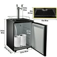 VEVOR Kegerator Beer Dispenser, Double Taps Beer Kegerator Refrigerator