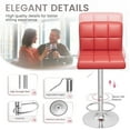 thumbnail image 3 of Homall Bar Stools Set of 2 Modern PU Leather Counter Square Height Adjustable Swivel Barstools with Back for Kitchen, Bar, Red, 3 of 8