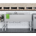 thumbnail image 4 of 48" 3-Compartment Commercial Under-Bar Sink with 3" Backsplash Right Drainboard, 4 of 6