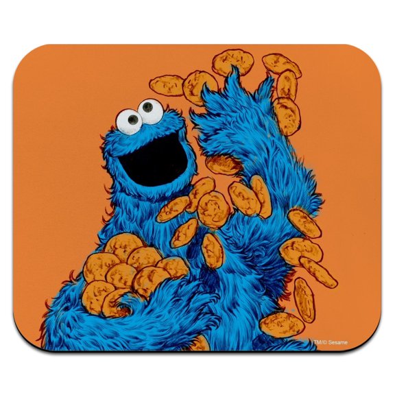 Sesame Street Vintage Cookie Monster Low Profile Thin Mouse Pad Mousepad