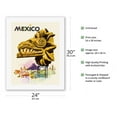 thumbnail image 2 of Mexico - Kukulkan Feathered Serpent - Mayan Snake Deity - Vintage Travel Poster by Howard Koslow c.1963 - Fine Art Rolled Canvas Print 20in x 26in, 2 of 4